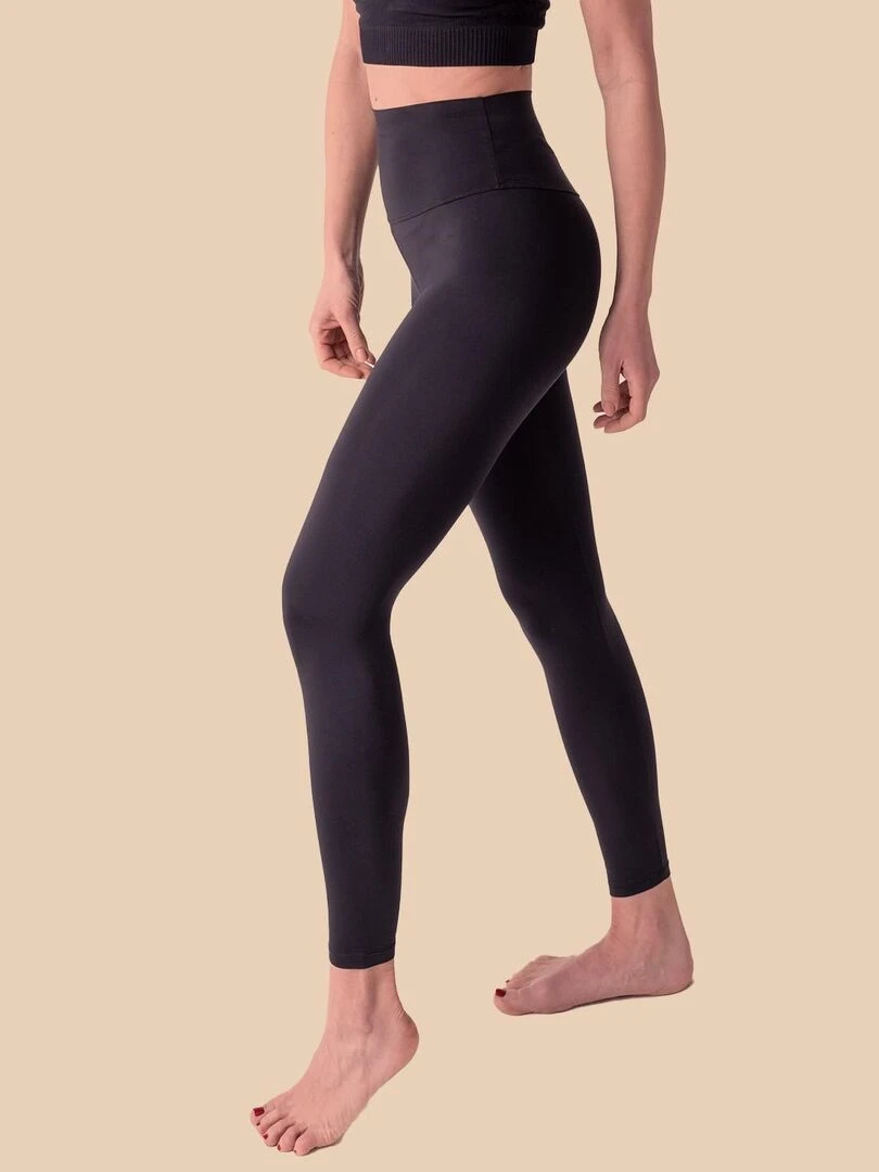 Legging Femme Fitness Taille haute Natura Noir Noir