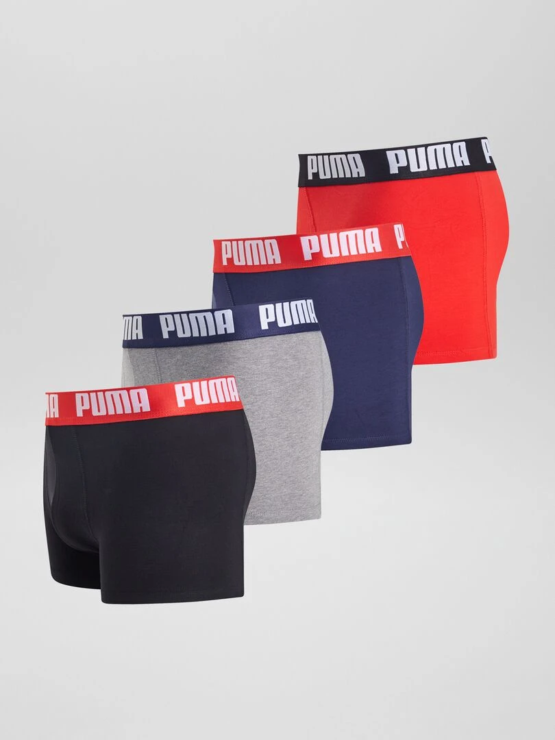 Boxers 'Puma'   Lot de 4   Rouge/gris/noir