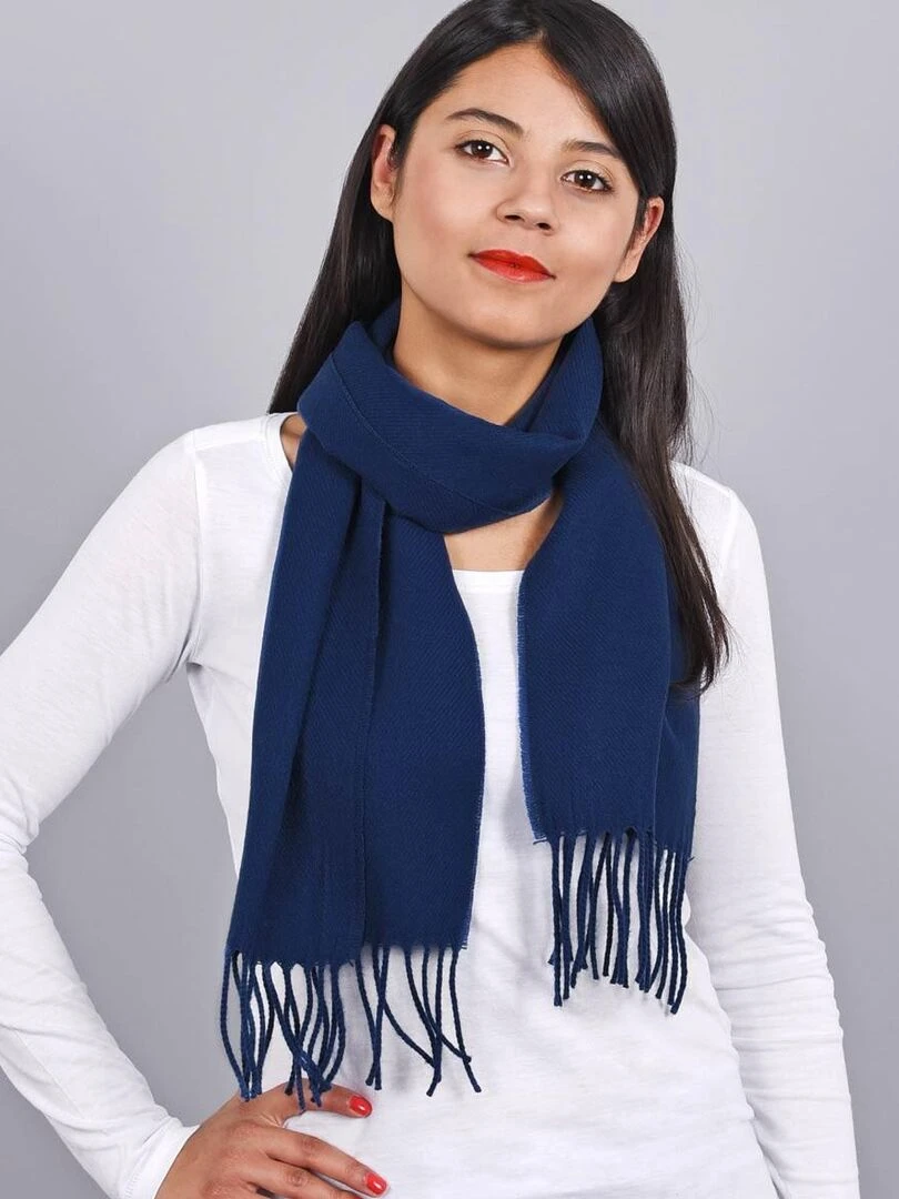 Echarpe Fely Fabriqué en France Bleu cobalt