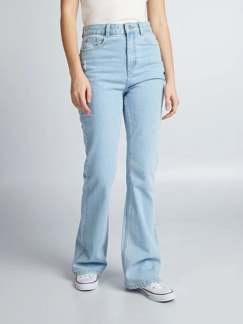 Jean flare/bootcut à taille haute Bleu