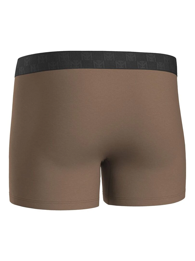 Pack de 3 boxers en coton bio   Marron