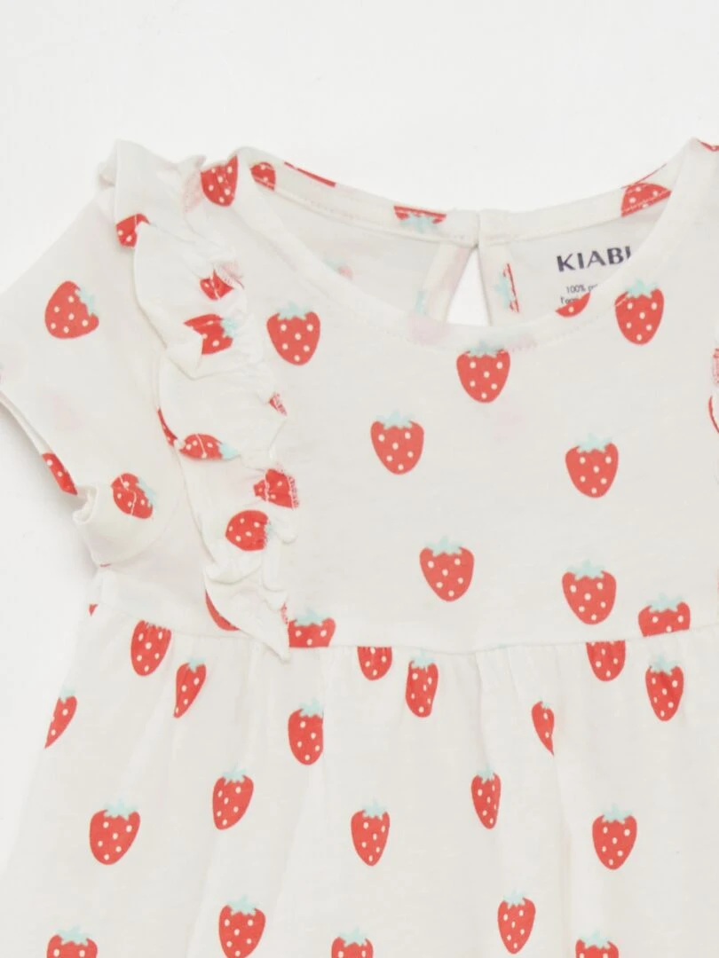 Robe à motif   Blanc