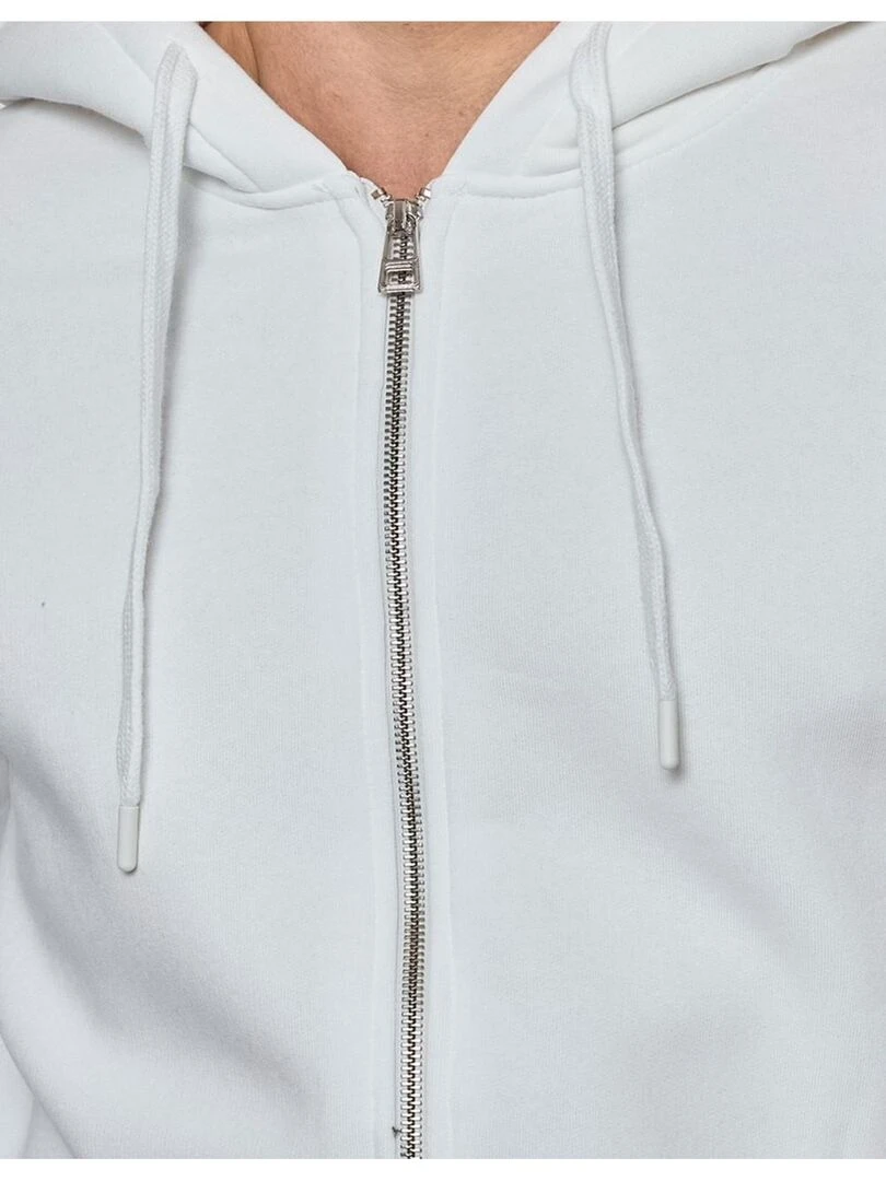 Sweat à capuche zippé Kebello   Blanc Blanc