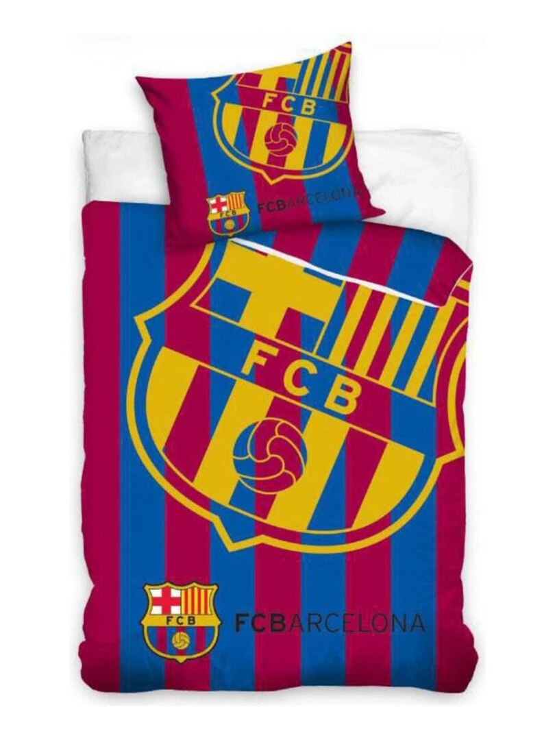 Parure de Lit Enfant Coton FCB Barcelone Bleu