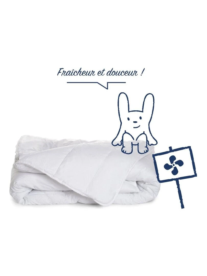 Bleu Câlin   Couette légère spéciale été   Blanc