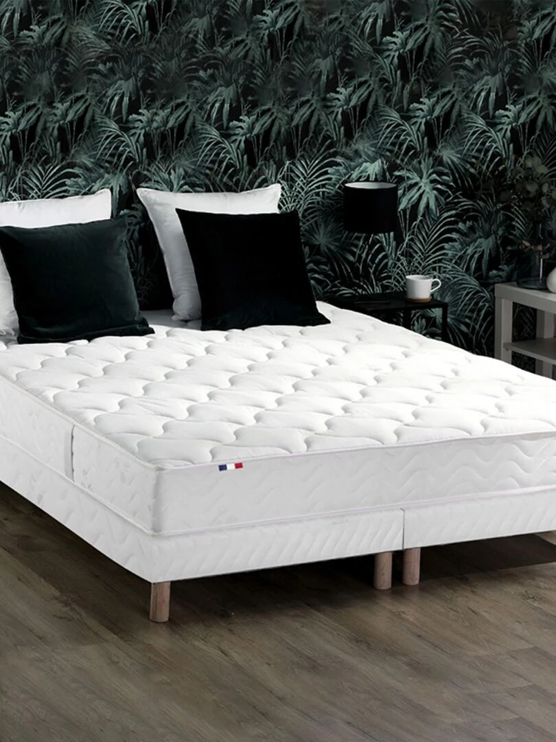 Pack ASTRE Ensemble Matelas Ressorts + Sommier + Couette + Oreillers 2x80 x 200 cm N/A