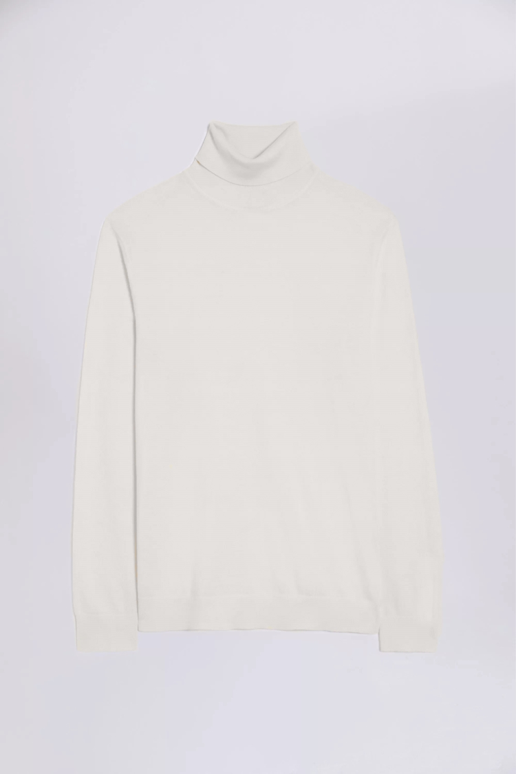Winter White Merino Roll-Neck Jumper   Buy Online at Moss