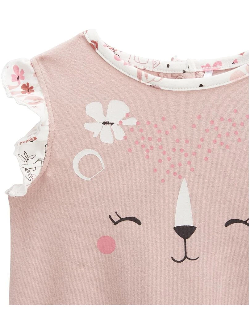 Combishort bébé Petit Safari   Rose