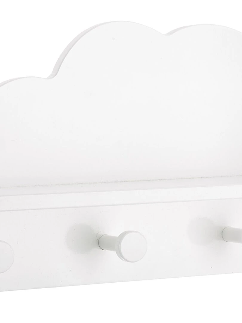 Patère étagère nuage blanc Blanc