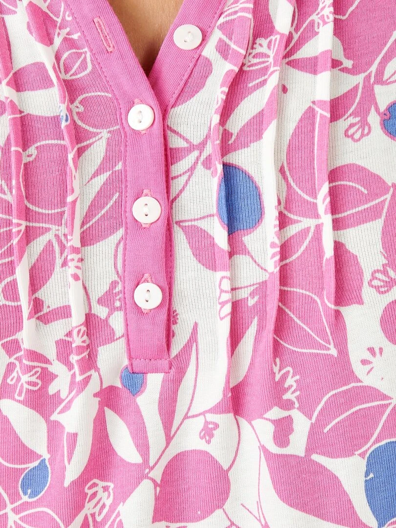 T shirt fine côte pur coton   Damart   Rose