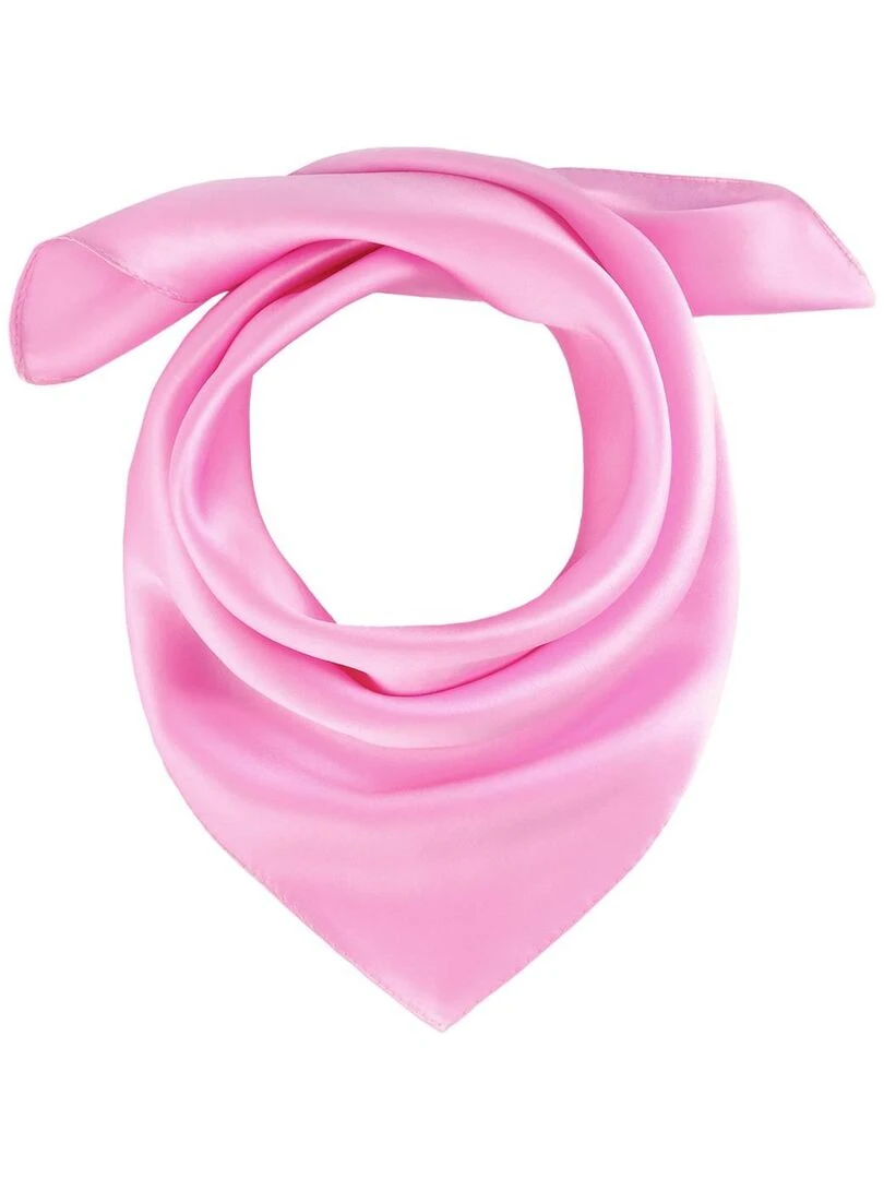 Carré de soie Piccolo uni Rose