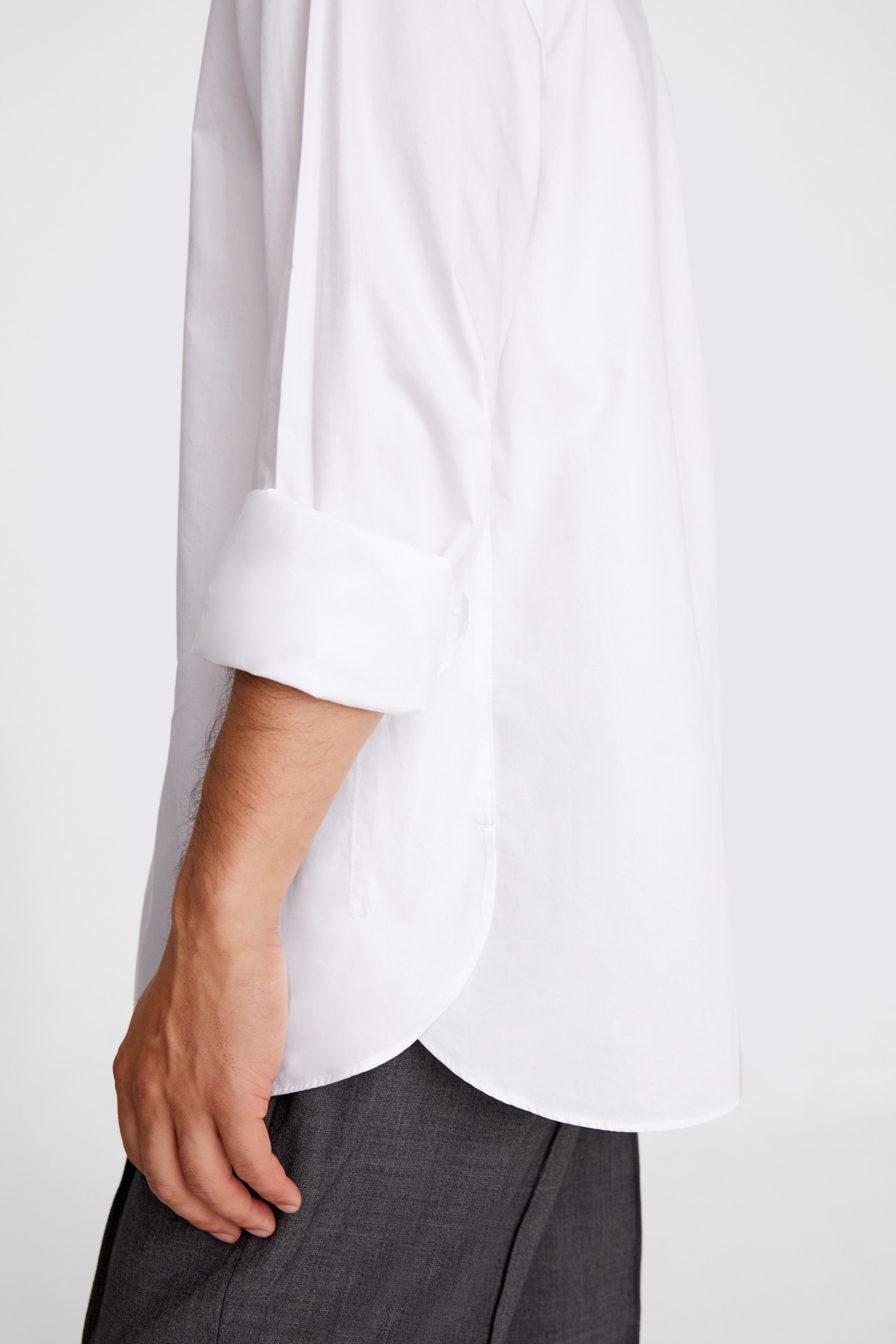 Off White Fine Twill Shirt   Buy Online at Moss