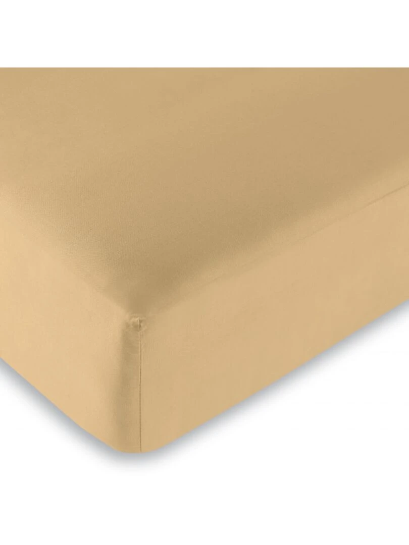 Univers Decor Drap Housse Taupe 90 X 190 Cm / 100% Coton / 57 Fils/cm² Marron