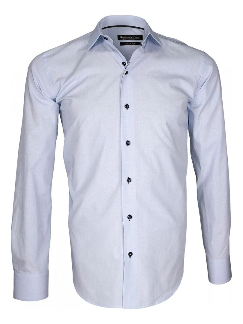 Chemise fil à fil BIAGI Bleu ciel