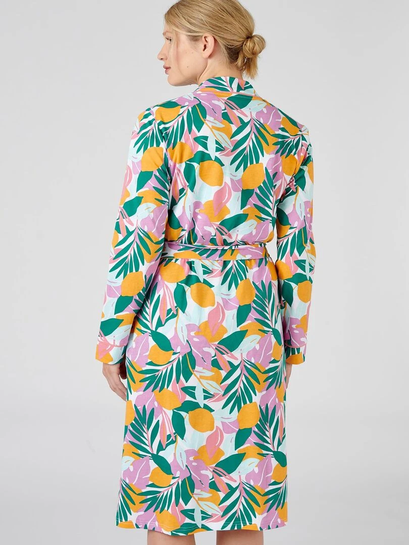 Robe de chambre en pur coton peigné   Damart   Jaune