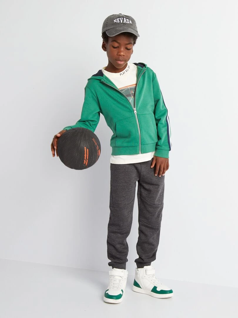 T shirt en jersey 'Tennis' manches courtes Beige