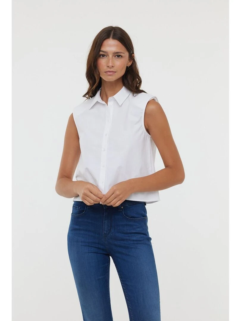 Lee Cooper Chemise sans manches coton comfort DELICE S Blanc