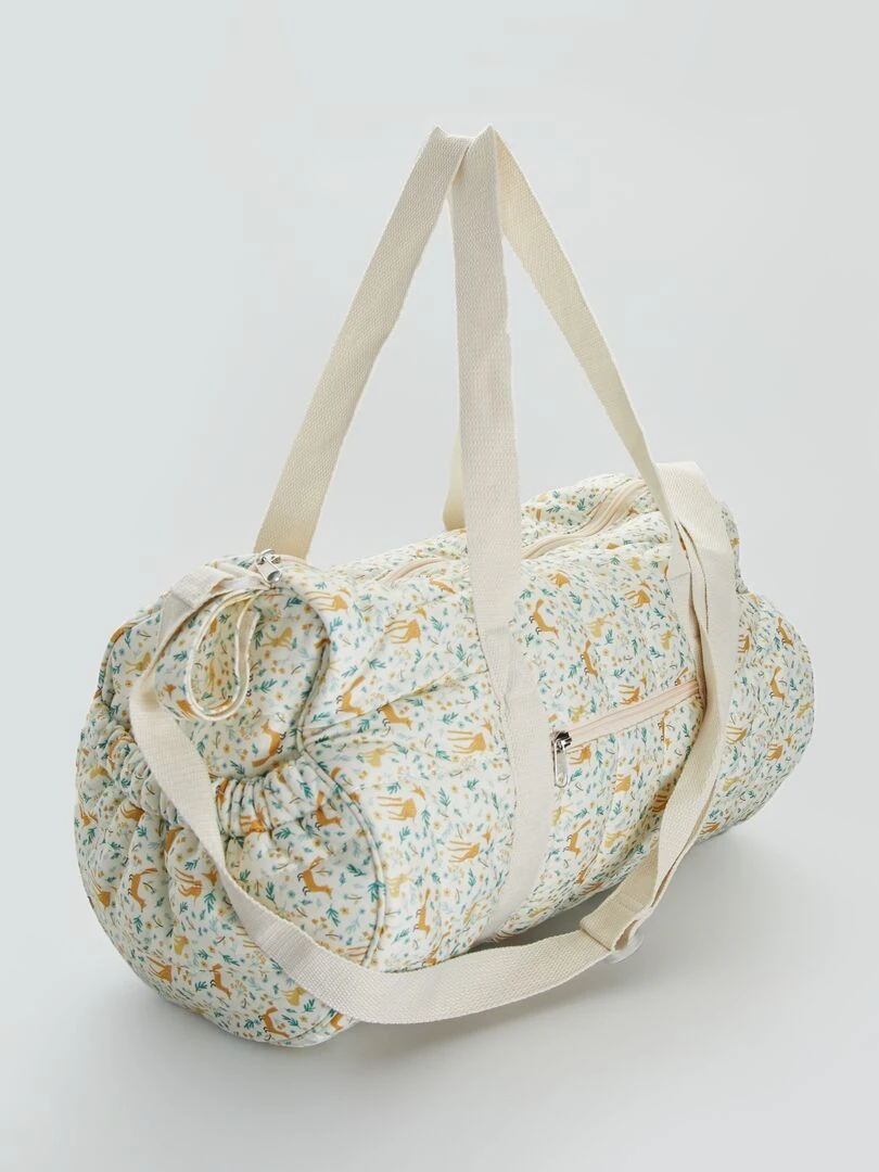 Sac à langer + attache poussette Beige