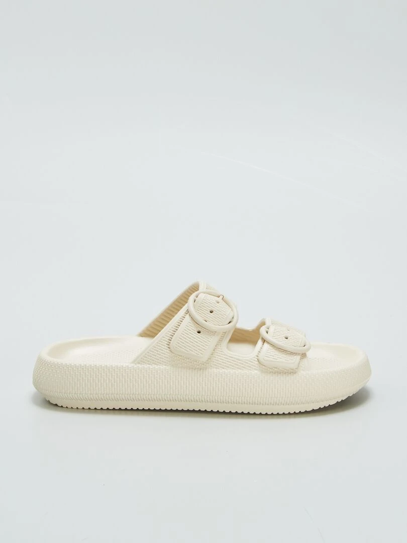 Mules avec boucles   Ecru