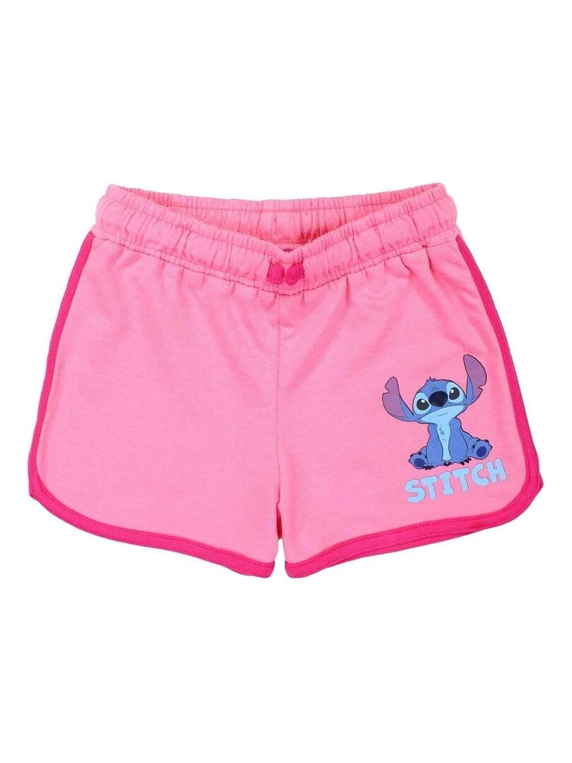 Disney Short fille imprimé Lilo Et Stitch en coton Rose