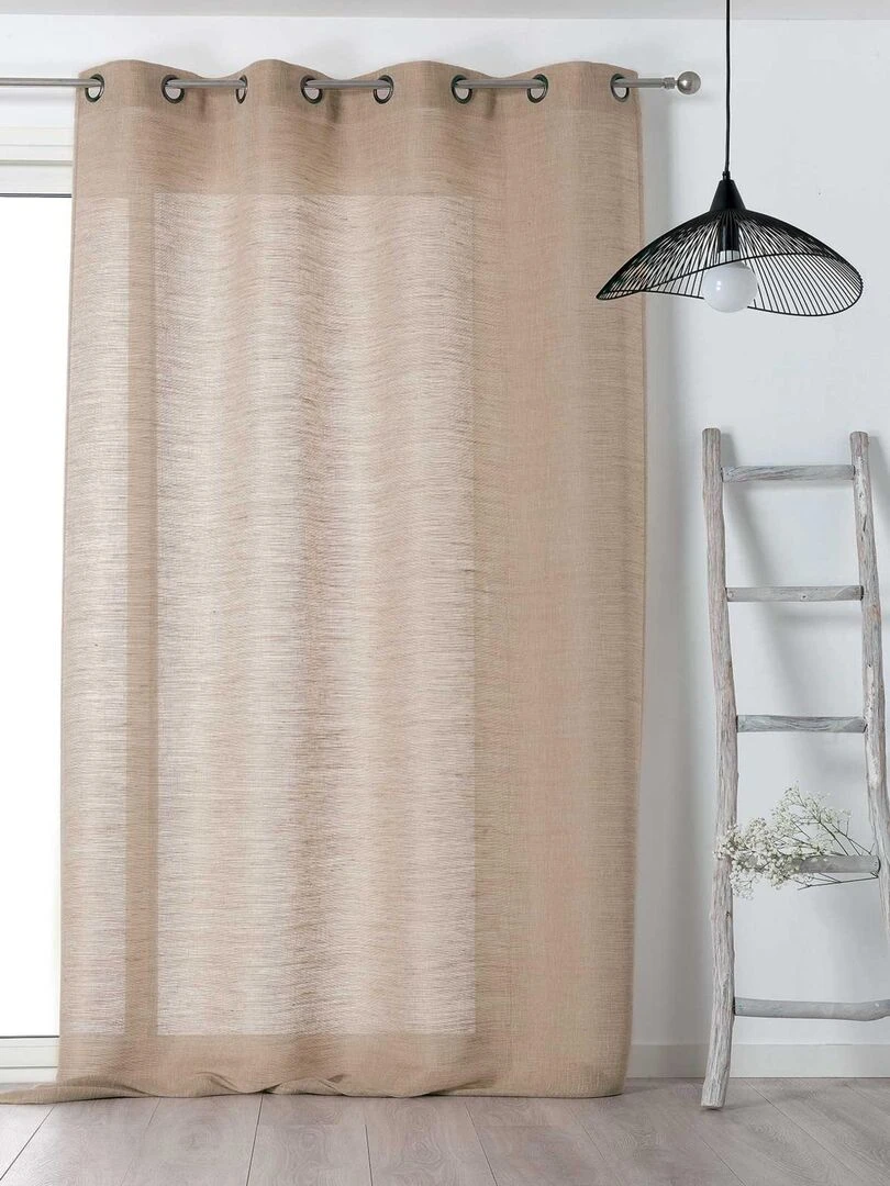 Voilage Aérien en toile de jute Beige