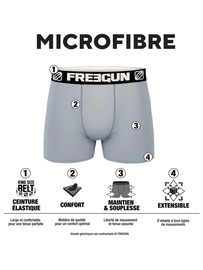 Lot de 3 boxers garçon Summer Vibes Freegun Noir