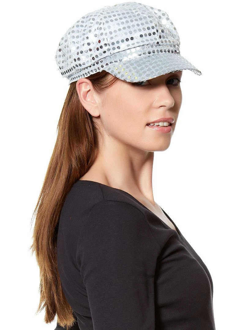 Casquette disco argent
