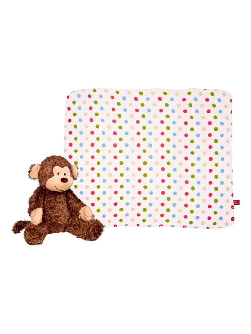 BabyGlück Ensemble cadeau singe en peluche et couverture N/A