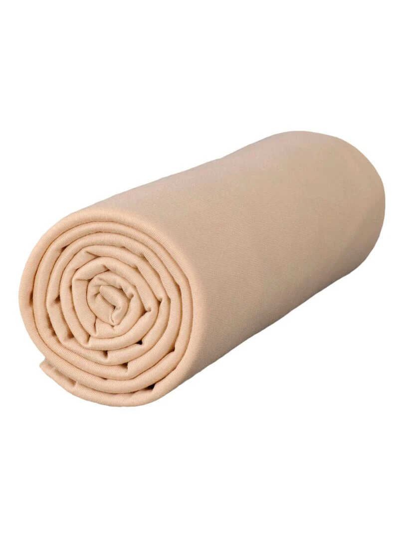 Lot x2 Draps housse bébé 100% jersey Bio peigné   'P'tit Basile'   Blanc Marron