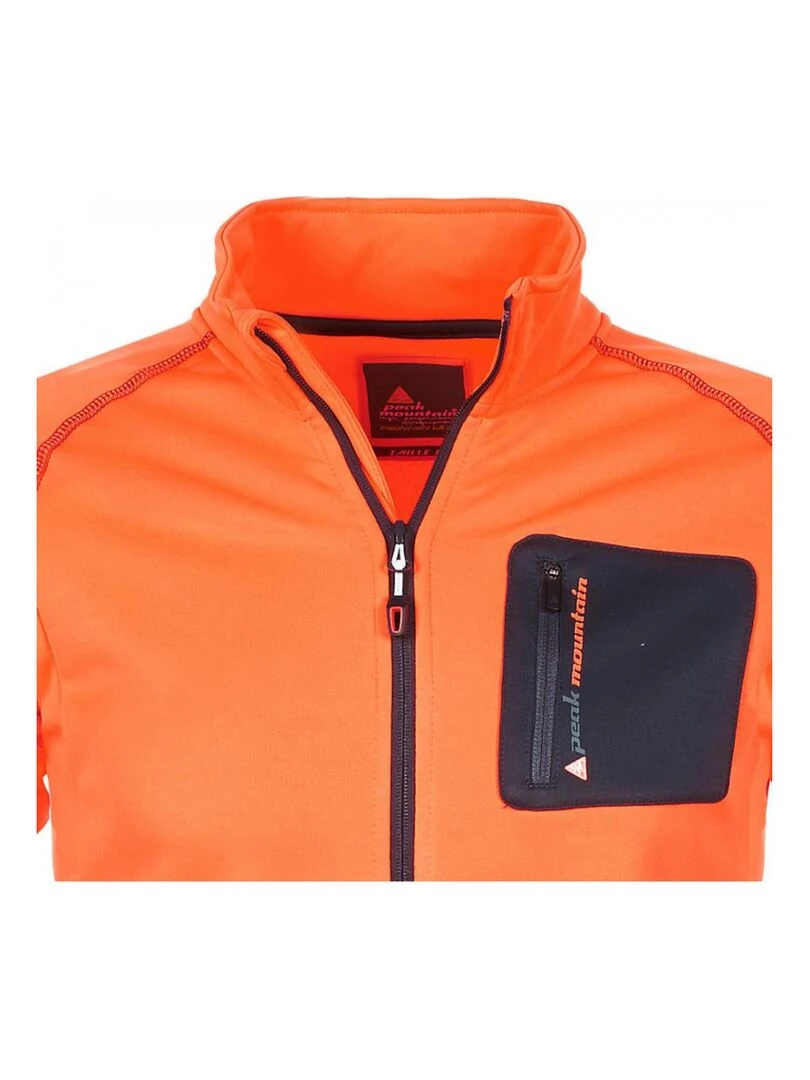 Blouson polarshell homme CEMANO   PEAK MOUNTAIN   Orange