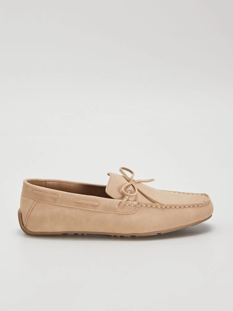 Mocassins en simili beige
