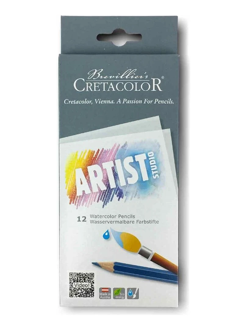 12 crayons de couleur aquarellables Artist Studio   N/A