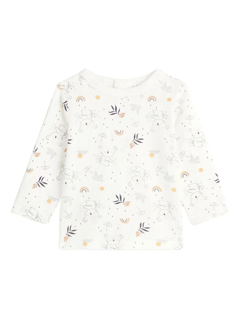 Ensemble salopette bébé en molleton et t shirt Nuage   Gris Gris