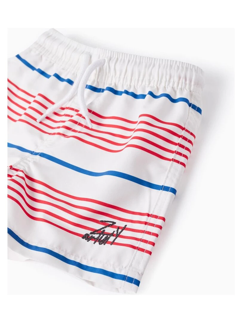 Short De Bain À Rayures Pour Bébé Garçon   Rouge