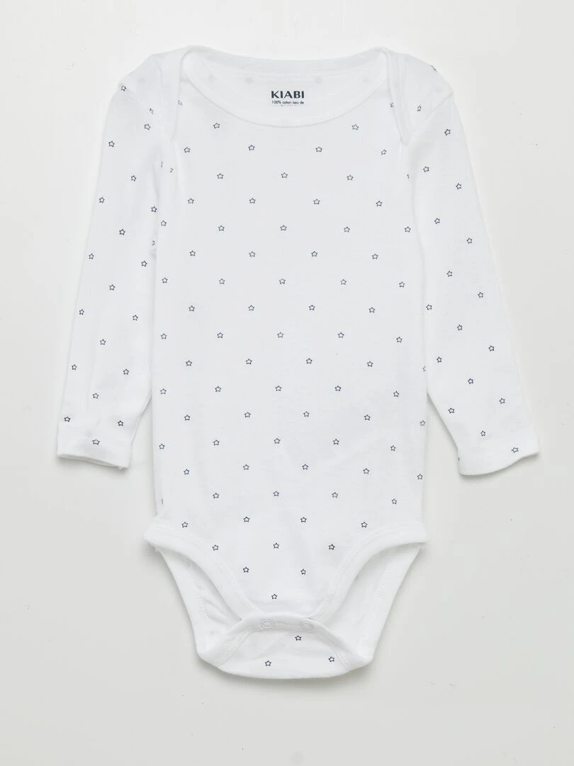 Lot de 3 bodies manches longues   blanc