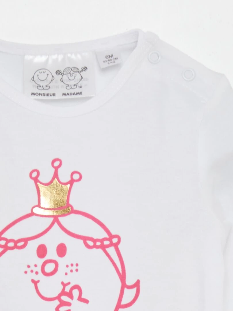 T shirt 'Madame Princesse'   blanc
