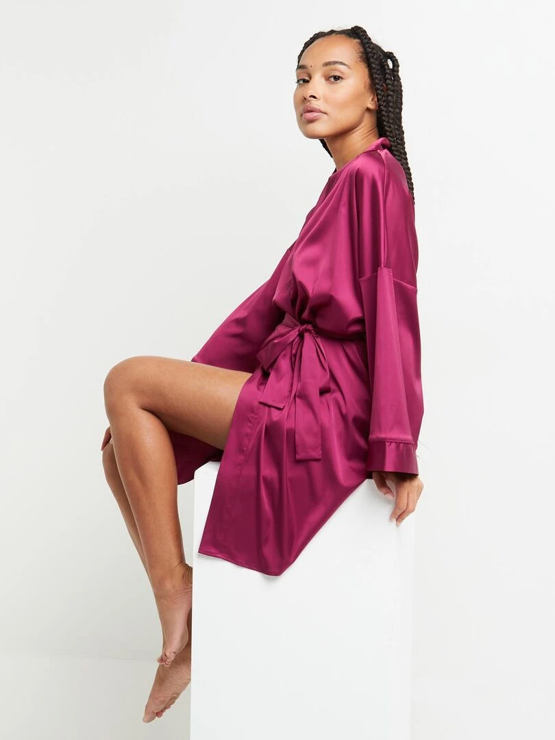 Kimono satin Chimene RougeGorge Lingerie Rouge