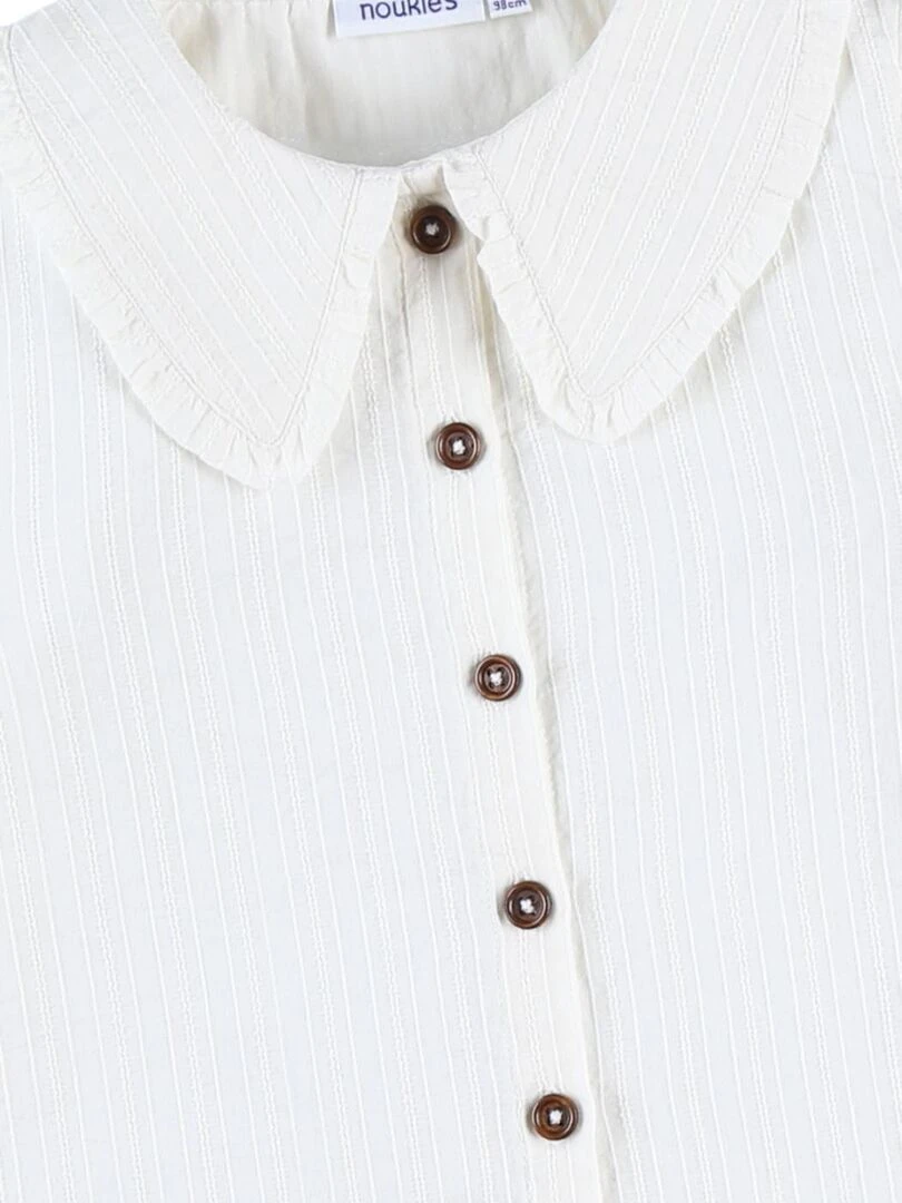Blouse en popeline ajourée    Noukie's   Blanc