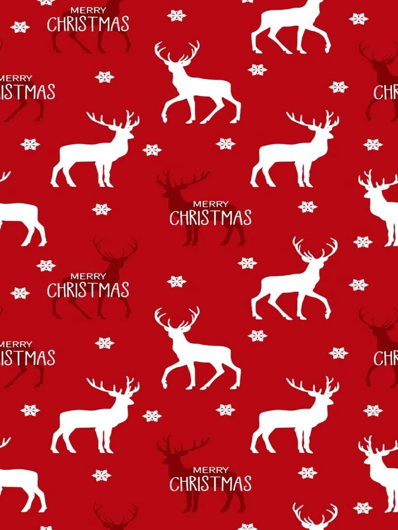 Tapis de Noel Renne Rouge Rouge