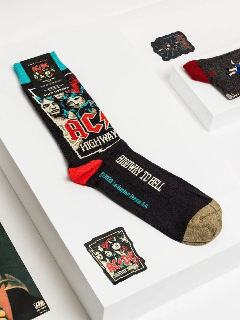 Coffret Chaussettes Sock Affairs Officiel AC/DC   Noir Gris