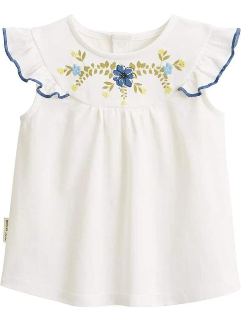 T shirt bébé Flora Ecru