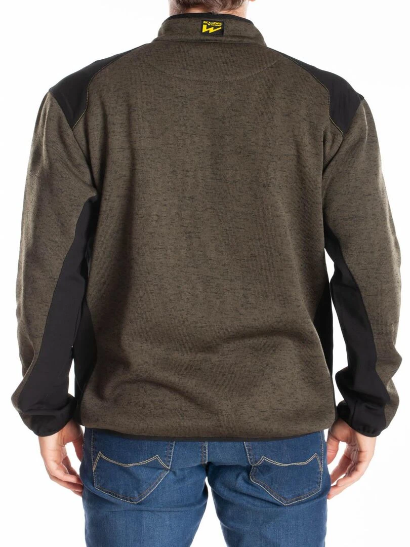 Sweat zippé à col montant normé RICHIE 'Rica Lewis'   Kaki