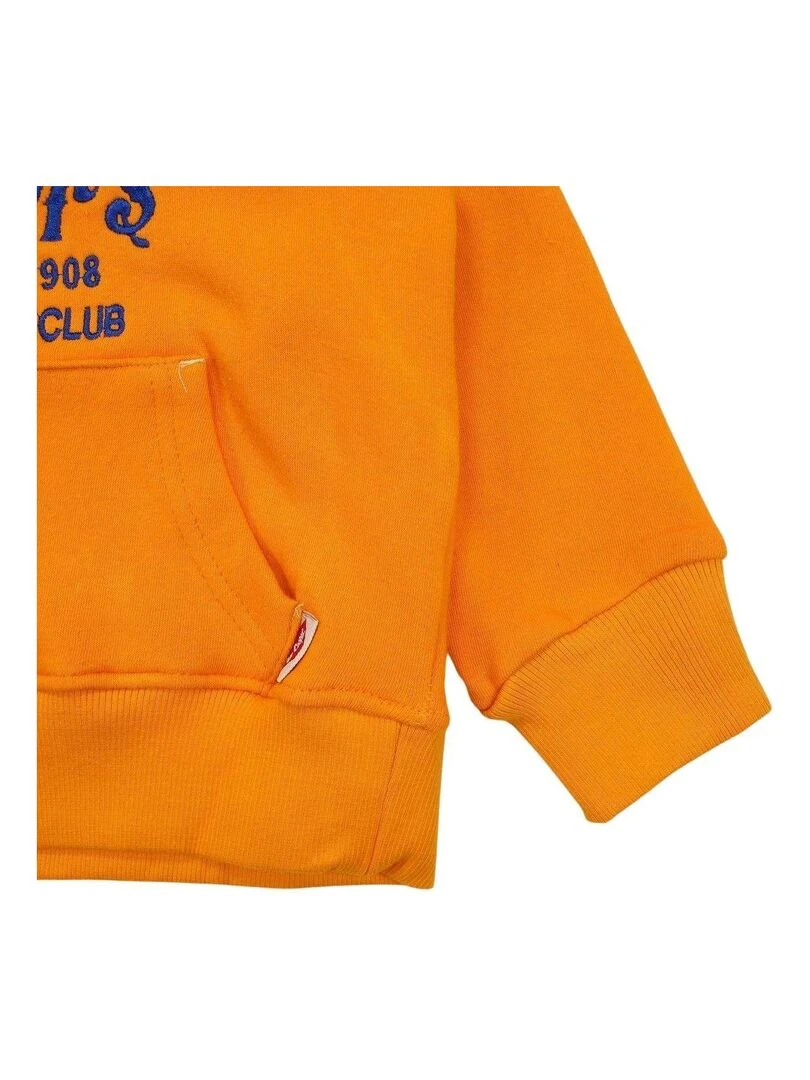 Lee Cooper   Sweat garçon imprimé logo en coton   Orange
