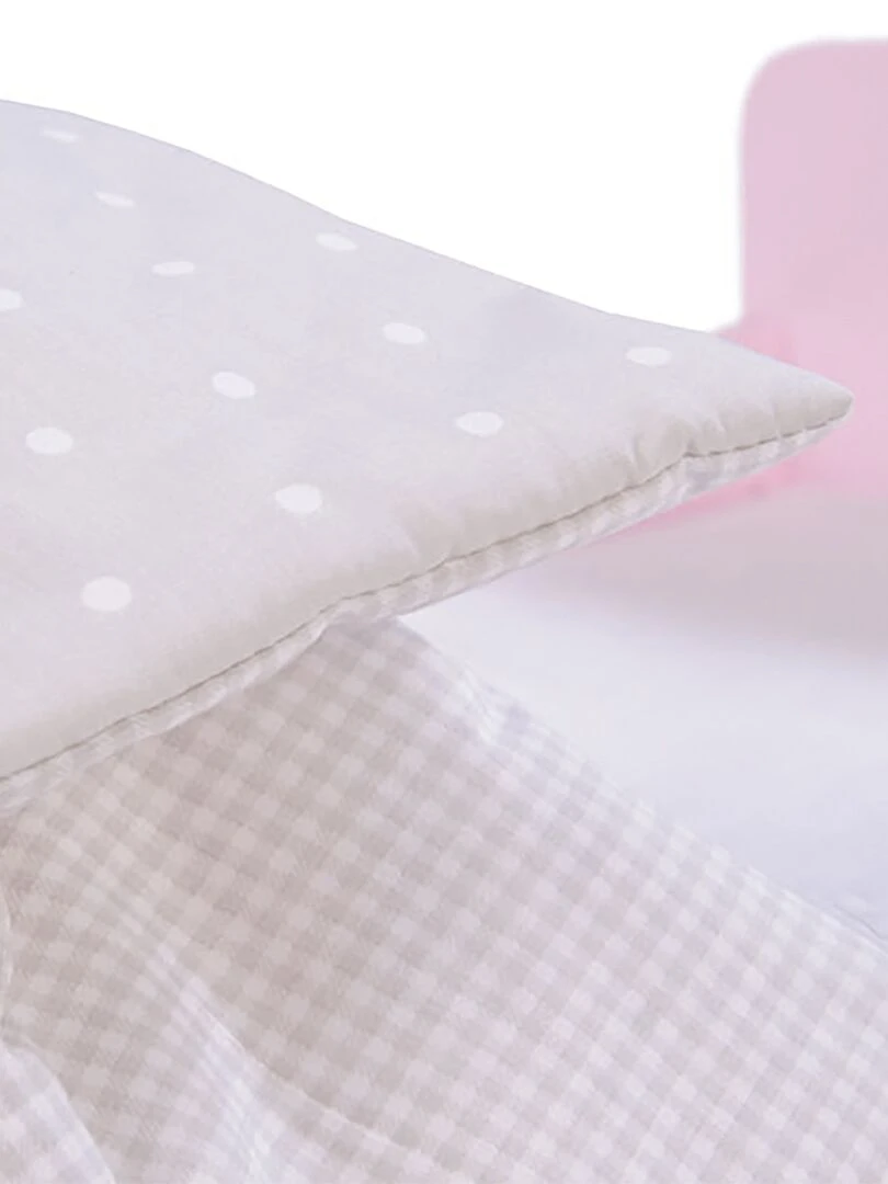 ROBA Lit de Poupée en Bois "Princess Sophie"   Inclus Textile   Rose/Gris   N/A