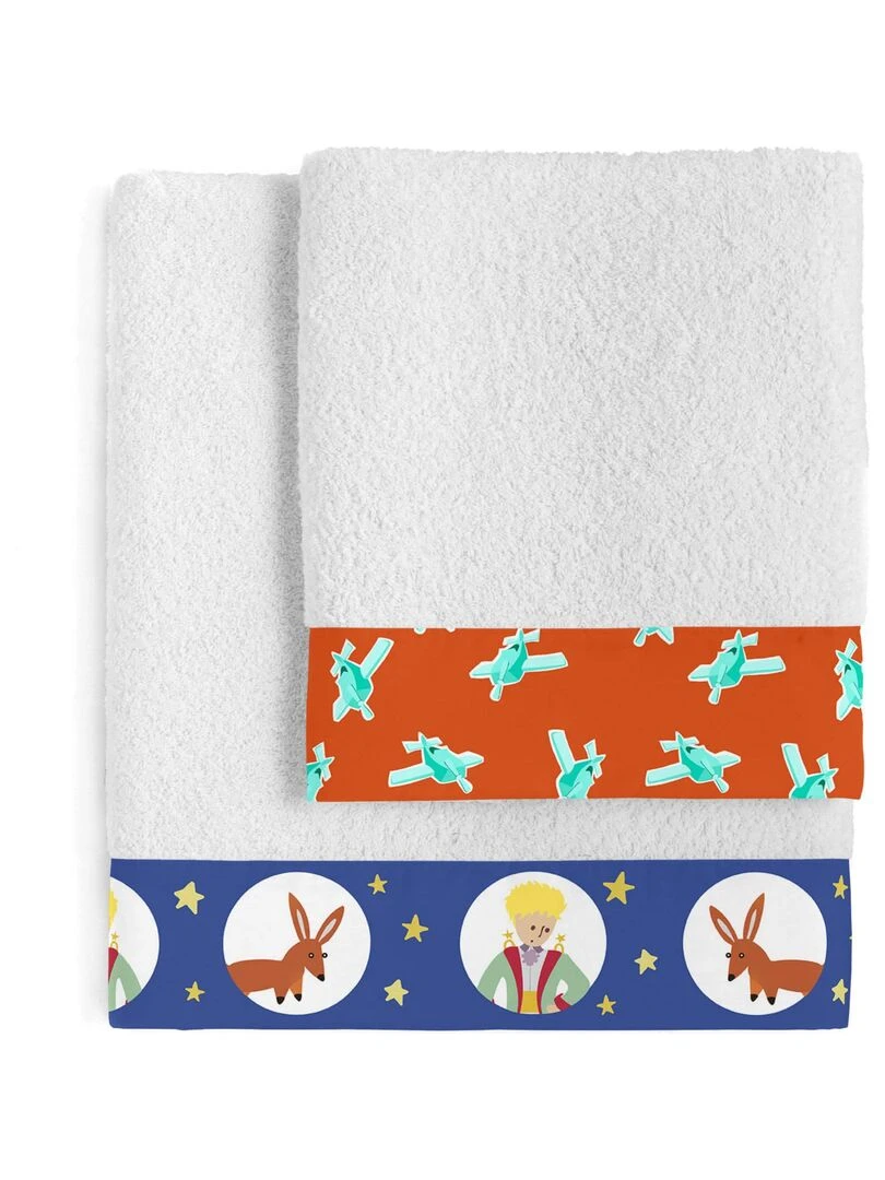 Lot de serviettes Le petit prince "Happyfriday" Blanc
