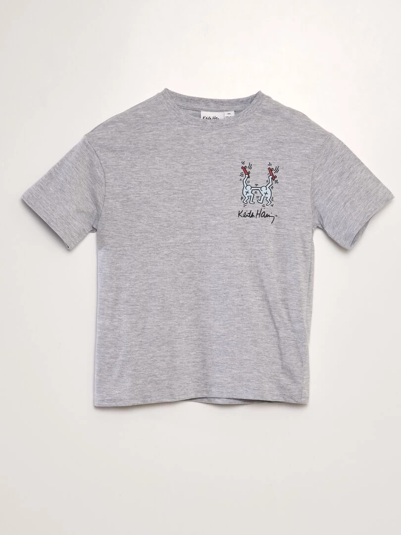 T shirt 'Keith Haring' à col rond Gris