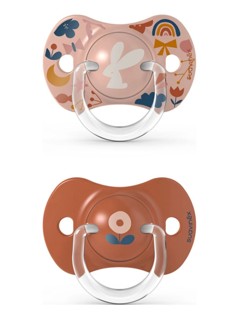Lot de 2 sucettes symétriques SX PRO rose (18 mois et +) Orange