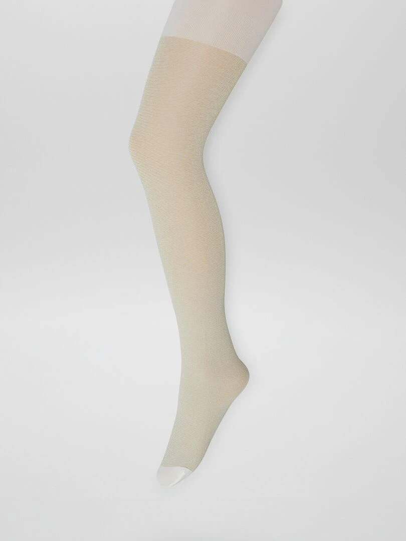 Lot de 2 collants légers fantaisie   Beige