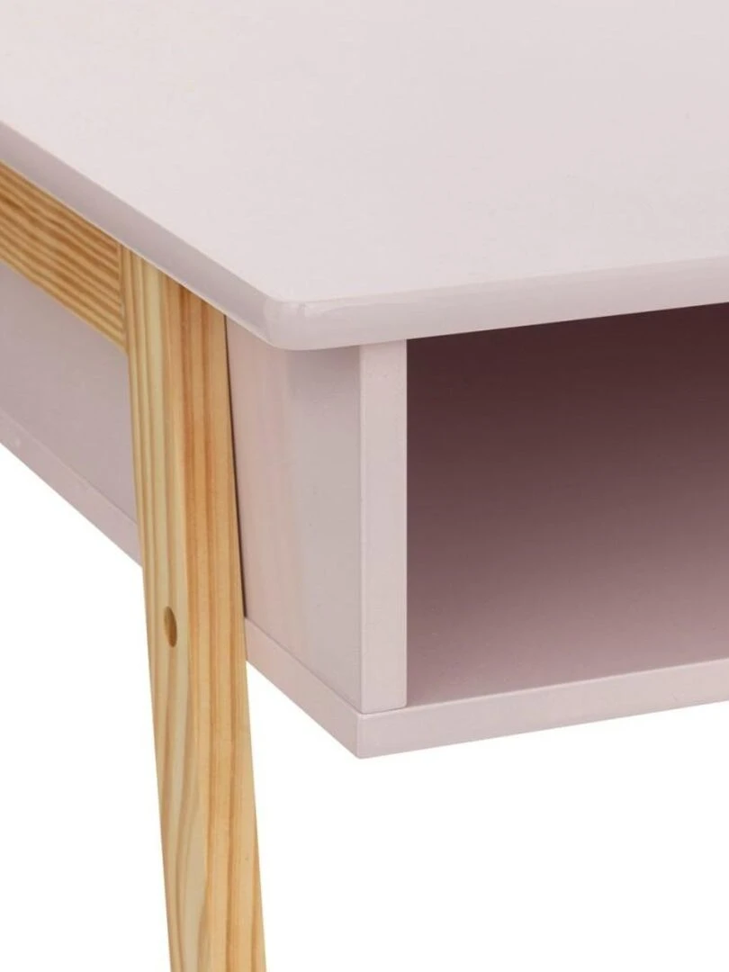 Bureau enfant maternelle bois rose Rose