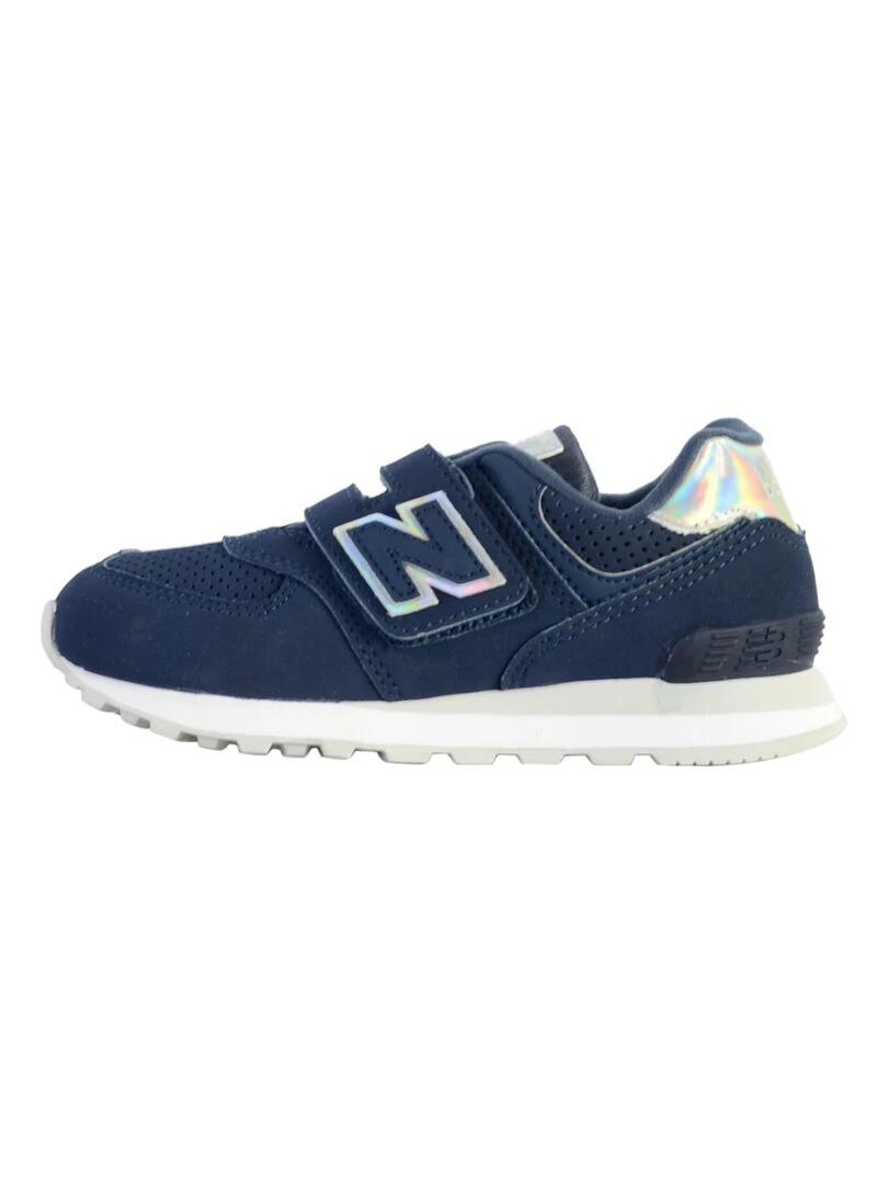 Basket Cuir Enfant New Balance 574 Bleu